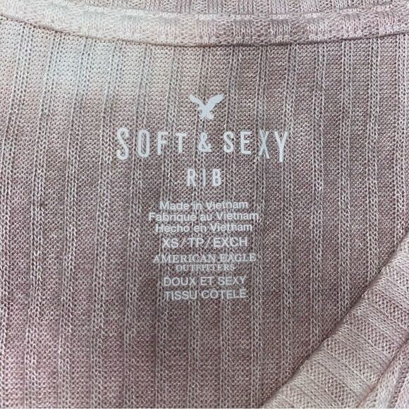 American eagle outfitters ribbed Longsleeve vneck lightweight sweater sz XS - Picture 8 of 9